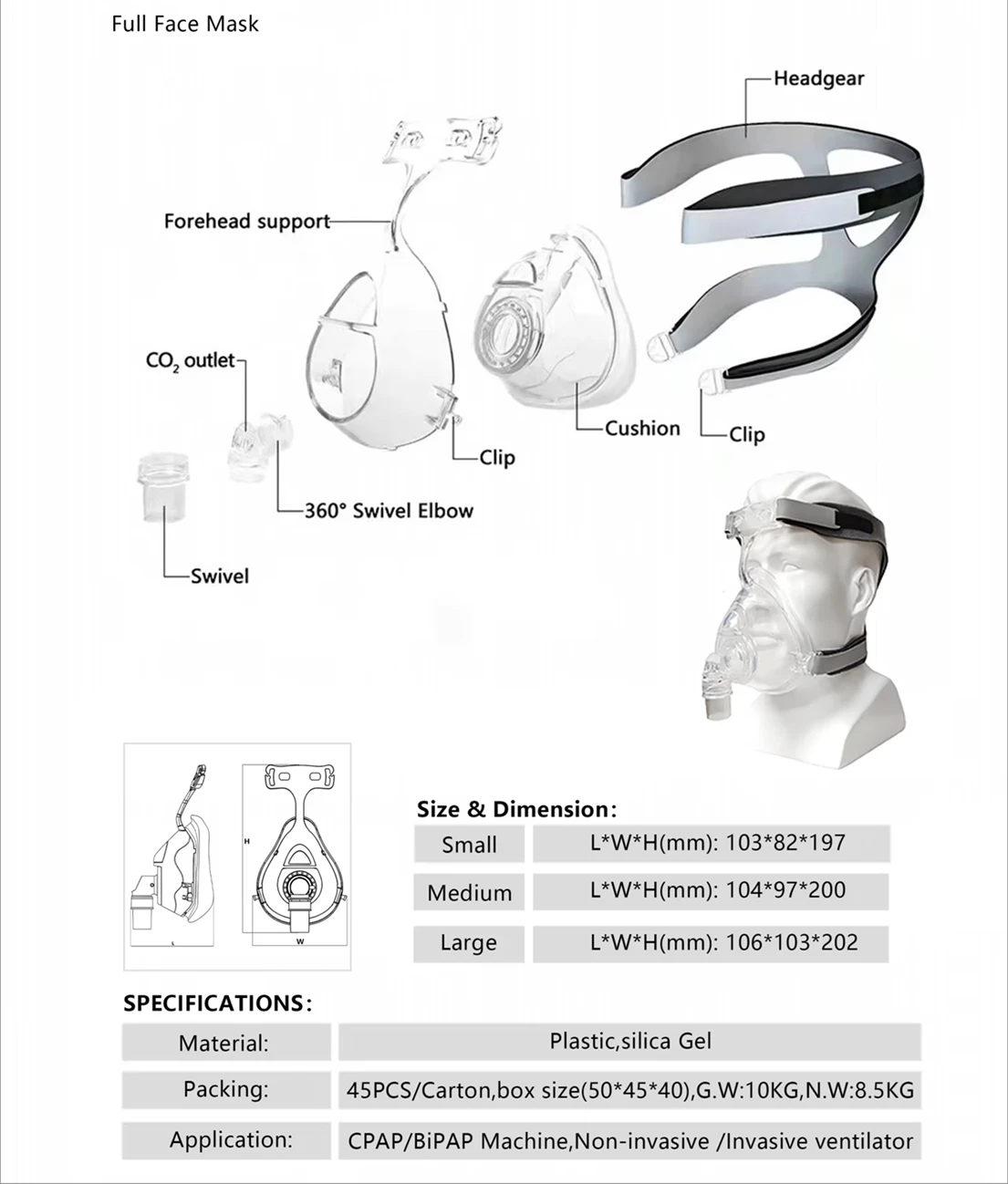 Silicone CPAP Breathing Mask 06 Silicone CPAP Breathing Mask 06